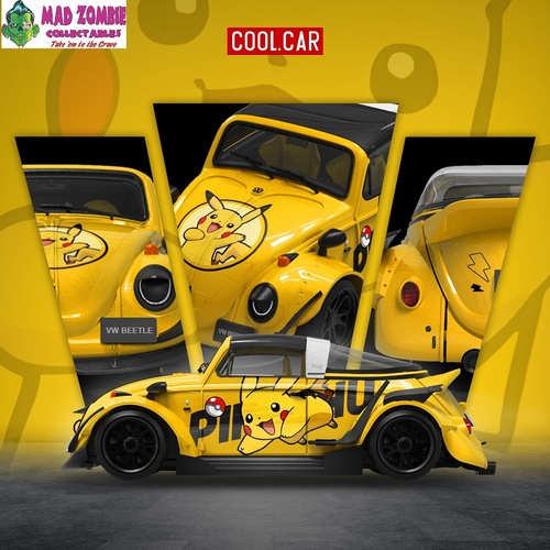Cool Car 1/64 - Volkswagen Beetle Pikachu Livery - (PRE-ORDER)