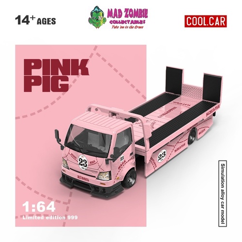 Cool Car 1/64 - H300 Flatbed Transport Trailer - Pink Pig (Limited to 999pcs World Wide) - PRE-ORDER