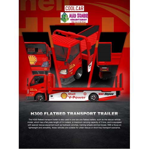 Cool Car 1/64 - H300 flat transport trailer - Shell Livery - PRE-ORDER