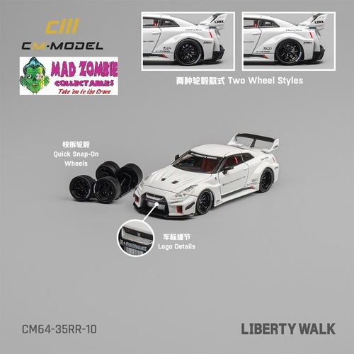 CM Model 1/64 - Nissan LBWK Super Silhouette 35GT-RR White