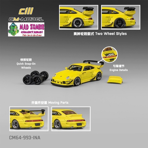 CM Model 1/64 - 993 Yellow (Indonesia Exclusive)