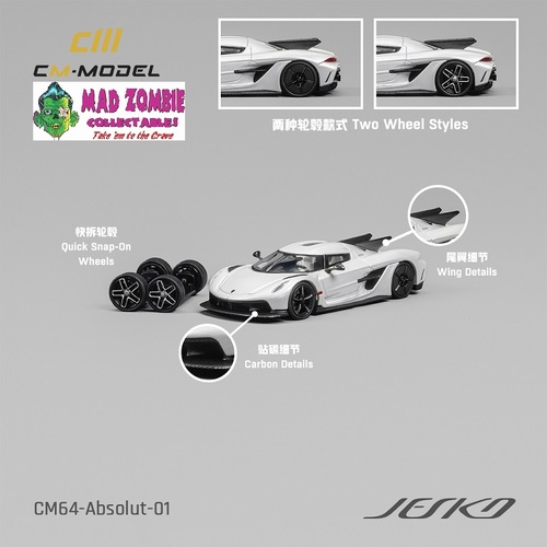 CM Model 1/64  -  Jesko Absolut White