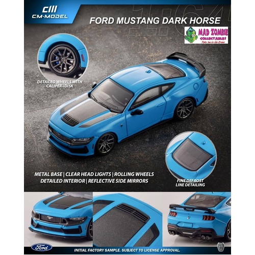 CM Model 1/64 - Ford GTD Lightning Blue with Vivid Black Hood - PRE-ORDER