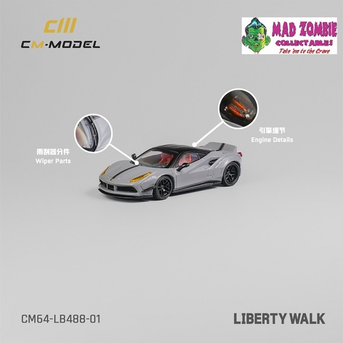 CM Model 1/64 - LBWK 488 Wide Body Grey 