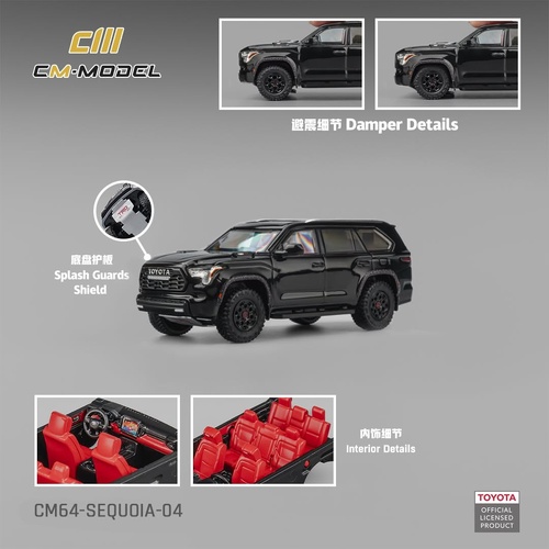 CM Model 1/64 - Toyota Sequoia Midnight Black - PRE-ORDER