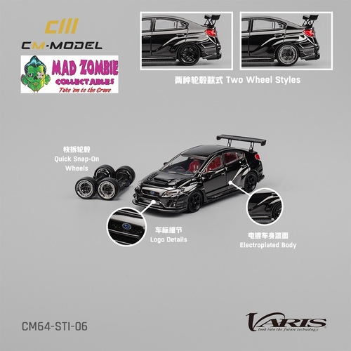 CM Model 1/64 - Subaru Varis WideBody 1.0 Chome Black - PRE-ORDER