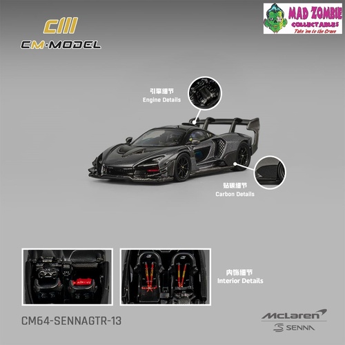 CM Model 1/64 - Mclaren Senna GTR Dark Gray - PRE-ORDER