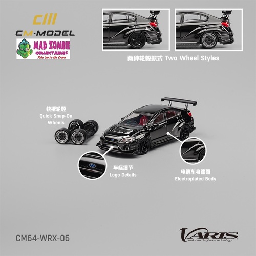 CM Model 1/64 - Subaru Varis WideBody 2.0 Chome Black - PRE-ORDER