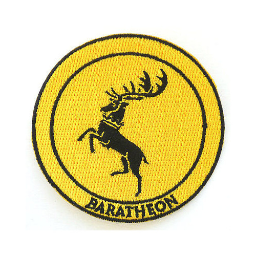 Game of Thrones Patch Baratheon Patch Embroidered Movie Iron On Sew On Patches