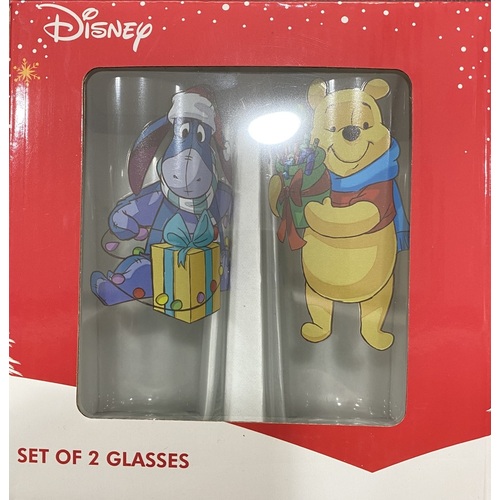 Winne the Pooh Highball Glasses - Christmas - Set of 2