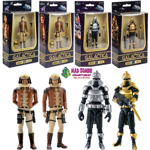 Battlestar Galactica - 1978 Wave 1 3 3/4-Inch Action Figure - Set of 4