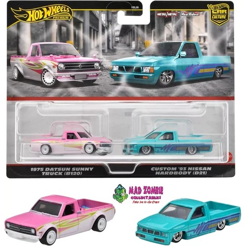 Hot Wheels - Car Culture 2 Pack - Nissan Hardbody Custom & Datsun Sunny (International Sticker)