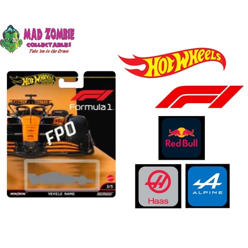 Hot Wheels 1/64 F1 Racing Premium F Assortment – Team Red Bull, Alpine, Haas (SET OF 8) - PRE-ORDER