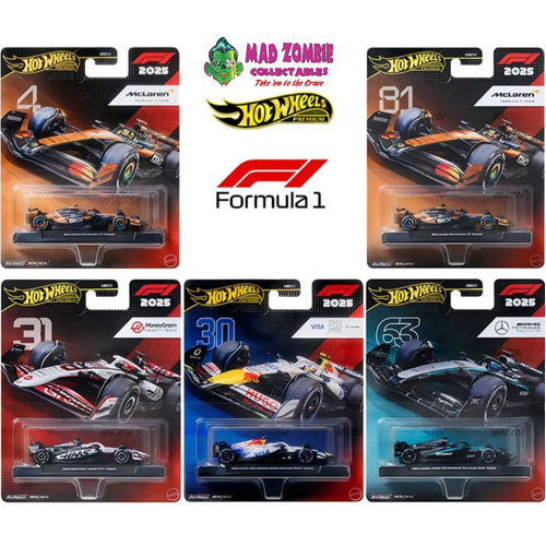 Hot Wheels 1/64  F1 2025 Racing Premium J Assortment (SET OF 8) - PRE-ORDER