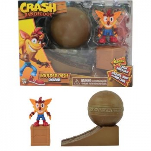 Crash Bandicoot 2.5" Action Figure Diorama - Boulder Dash