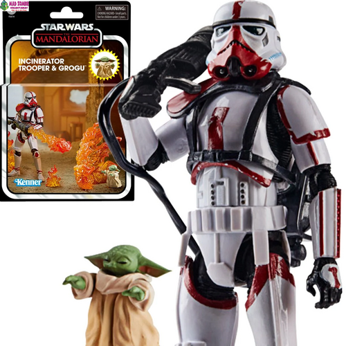 Star Wars The Vintage Collection Deluxe Incinerator Trooper and Grogu 3 3/4-Inch Action Figures - Exclusive