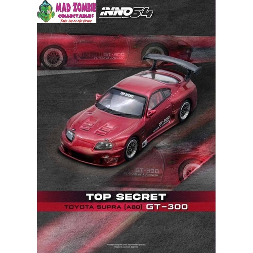 Inno 64 - TOYOTA SUPRA (A80) "TOP SECRET" Red - (PRE-ORDER)