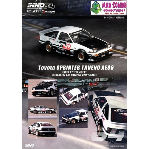 Inno 64 1:64 Scale - Toyota Sprinter Trueno AE86 Tuned by "TEC-ART'S" @ Trackerz Day Malaysia Event Model