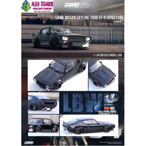 Inno 64 - NISSAN SKYLINE 2000 GT-R (KPGC110) "KENMERI" Black 