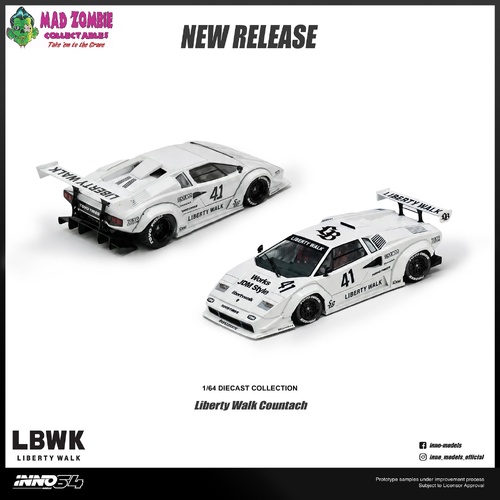 Inno64 - LIBERTY WALK COUNTACH (Possible Chase Version Supplied) - (PRE-ORDER)