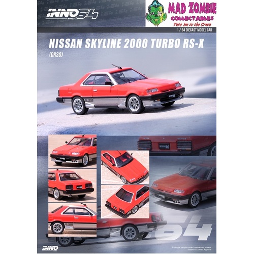  Inno 64 - Nissan Skyline 2000 Turbo RS-X (DR30) Rojo/Plata
