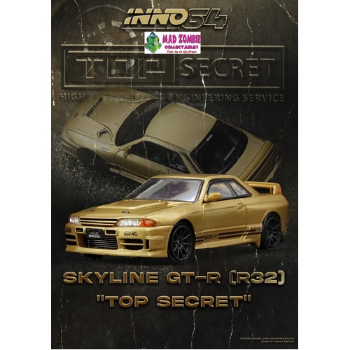 Inno 64 - TOP SECRET BNR32 GT-R (650R) Gold - (PRE-ORDER)