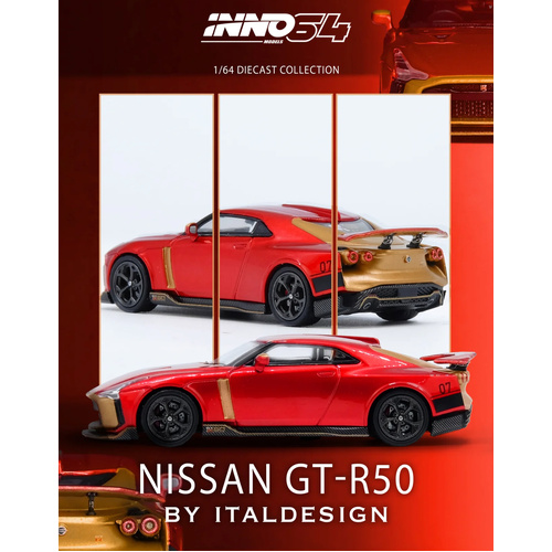 INNO 64 1/64 - Nissan GT-R50 by Ital Design Red - PRE-ORDER