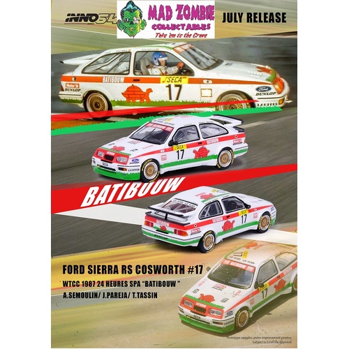 Inno 64 1:64 Scale - Ford Sierra RS Cosworth #17 WTCC 1984 SPA 24 Heures