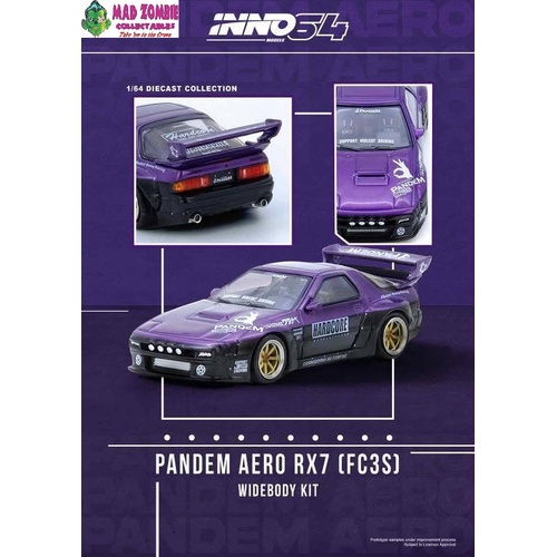 Inno 64 - MAZDA RX7 (FC3S) "PANDEM ROCKET BUNNY" Purple - (PRE-ORDER)
