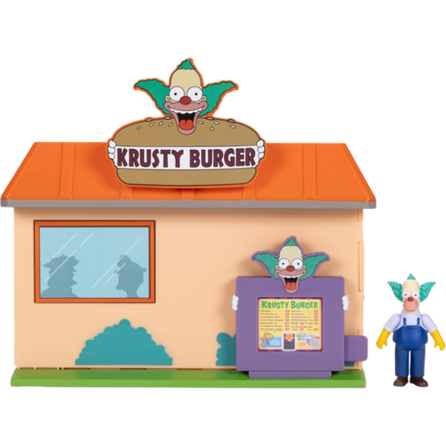 The Simpsons - Krusty with Krusty Burger 2.5" Scale Action Figure Diorama Playset