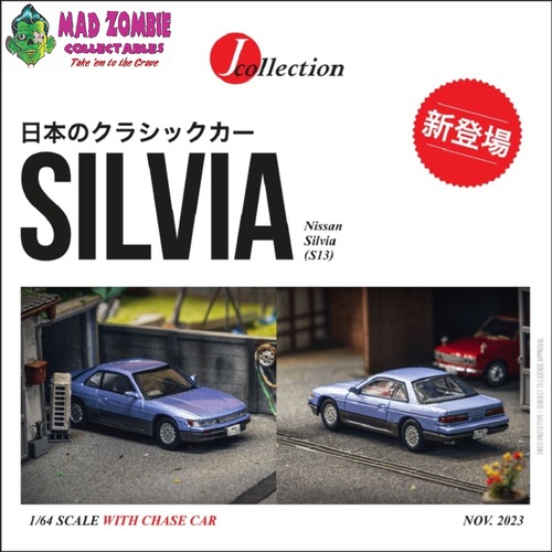 Tarmac Works Japan Collection 64 1/64 - Nissan Silvia (S13) Blue/Grey