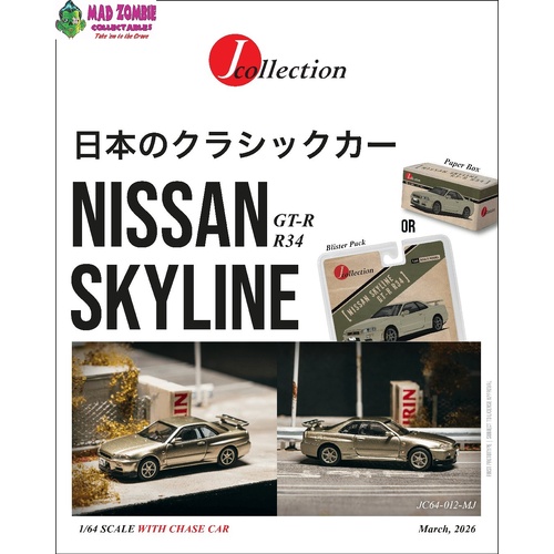 Tarmac Works Global 64 - Nissan Skyline GT-R R34 Millenium Jade - (PRE-ORDER)