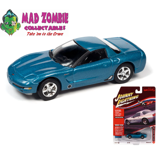 Johnny Lightning 1/64 Muscle Cars USA 2022 Release 2B - 2001 Chevrolet Corvette Z06 (Nassau Blue)