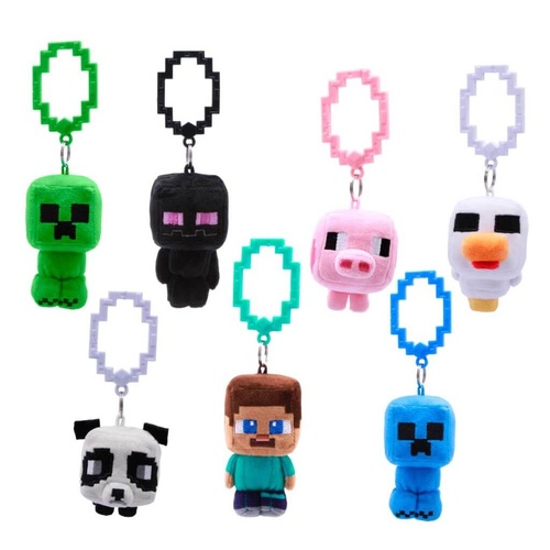 Minecraft 3.5" Plush Backpack Hangers Assortment - Blind Box - Random Allocation