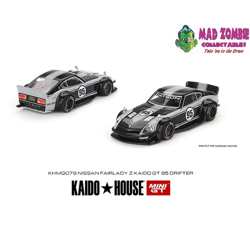 Kaido House x Mini GT 1/64  Nissan Fairlady Z Kaido GT 95 Drifter V1 – Black Grey – Limited Edition