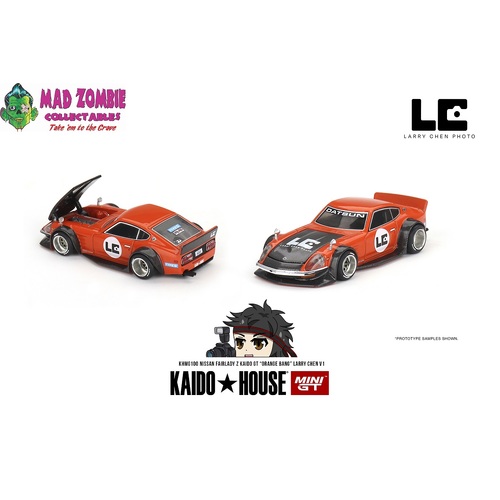 Kaido House x Mini GT 1/64 - Nissan Fairlady Z Kaido GT 'ORANGE BANG' Larry Chen V1