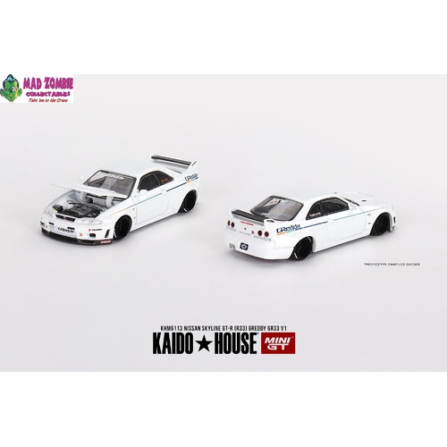 Kaido House x Mini GT 1/64 - Nissan Skyline GT-R (R33) Greddy GR33 V1