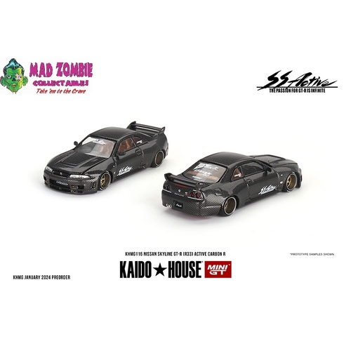 Kaido House x Mini GT 1/64 - Nissan Skyline GT-R (R33) Active Carbon R