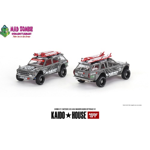 Kaido House x Mini GT 1/64 - Datsun KAIDO 510 Wagon 4x4 Kaido Offroad V1