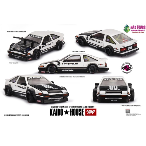 MINI GT x KAIDO HOUSE 1/64 - Toyota AE86 Sprinter Trueno Kaido Street V1 - PRE-ORDER