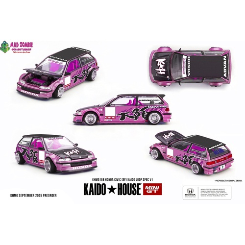 MINI GT x KAIDO HOUSE 1/64 - Honda Civic (EF) Kaido Loop Spec - PRE-ORDER