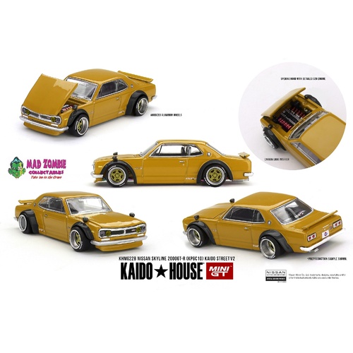 MINI GT x KAIDO HOUSE 1/64 - Nissan Skyline 2000 GT-R (KPGC10) Kaido Street V2  - PRE-ORDER