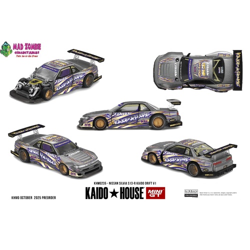 MINI GT x KAIDO HOUSE 1/64 - Nissan Silvia S13-R KAIDO DRIFT V1 - PRE-ORDER