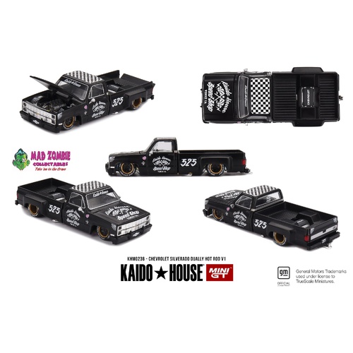 MINI GT x KAIDO HOUSE 1/64 - Chevrolet Silverado Dually Hot Rod V1 - PRE-ORDER