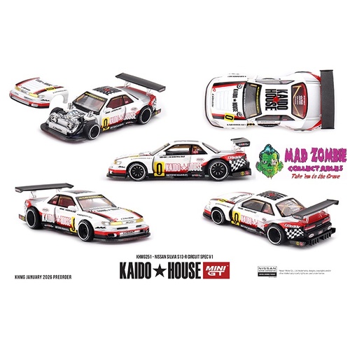 MINI GT x KAIDO HOUSE 1/64 -  Nissan Silvia S13-R Circuit Spec V1 (FACTORY SEALED) - PRE-ORDER
