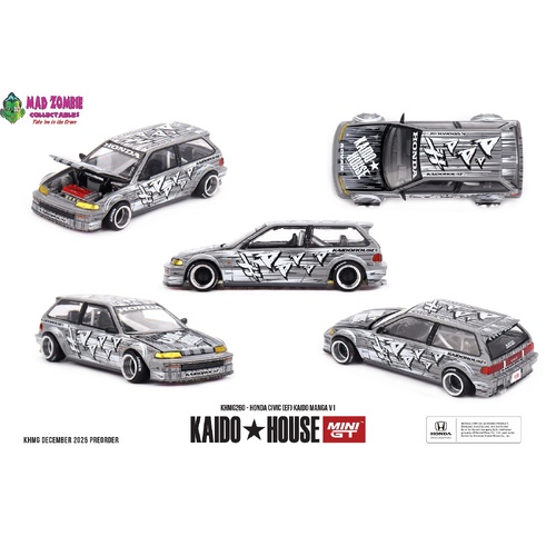 MINI GT x KAIDO HOUSE 1/64 - HONDA CIVIC (EF) KAIDO MANGA V1 (FACTORY SEALED) - PRE-ORDER