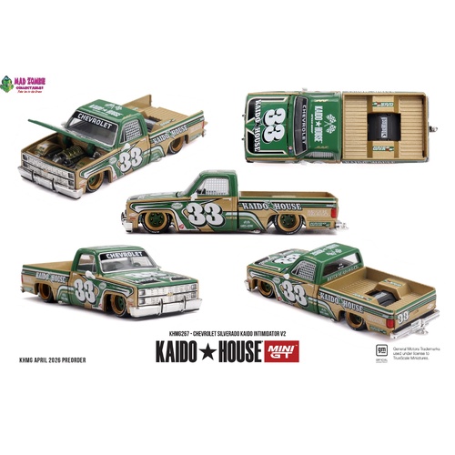 MINI GT x KAIDO HOUSE 1/64 - Chevrolet Silverado KAIDO Intimidator V2 (FACTORY SEALED) - PRE-ORDER