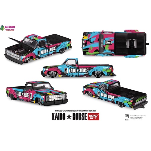 MINI GT x KAIDO HOUSE 1/64 - Chevrolet Silverado Dually  Kaido Splash V1 (FACTORY SEALED) - PRE-ORDER