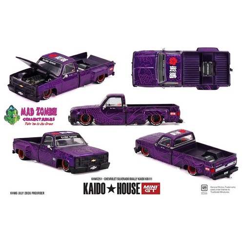 MINI GT x KAIDO HOUSE 1/64 - Chevrolet Silverado Dually   KAIDO Koi V1 (Factory Sealed with chance of a Chase) - PRE-ORDER