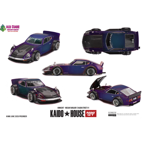 MINI GT x KAIDO HOUSE 1/64 - Nissan Fairlady Z Kaido Street V1 (Factory Sealed with chance of a Chase) - PRE-ORDER